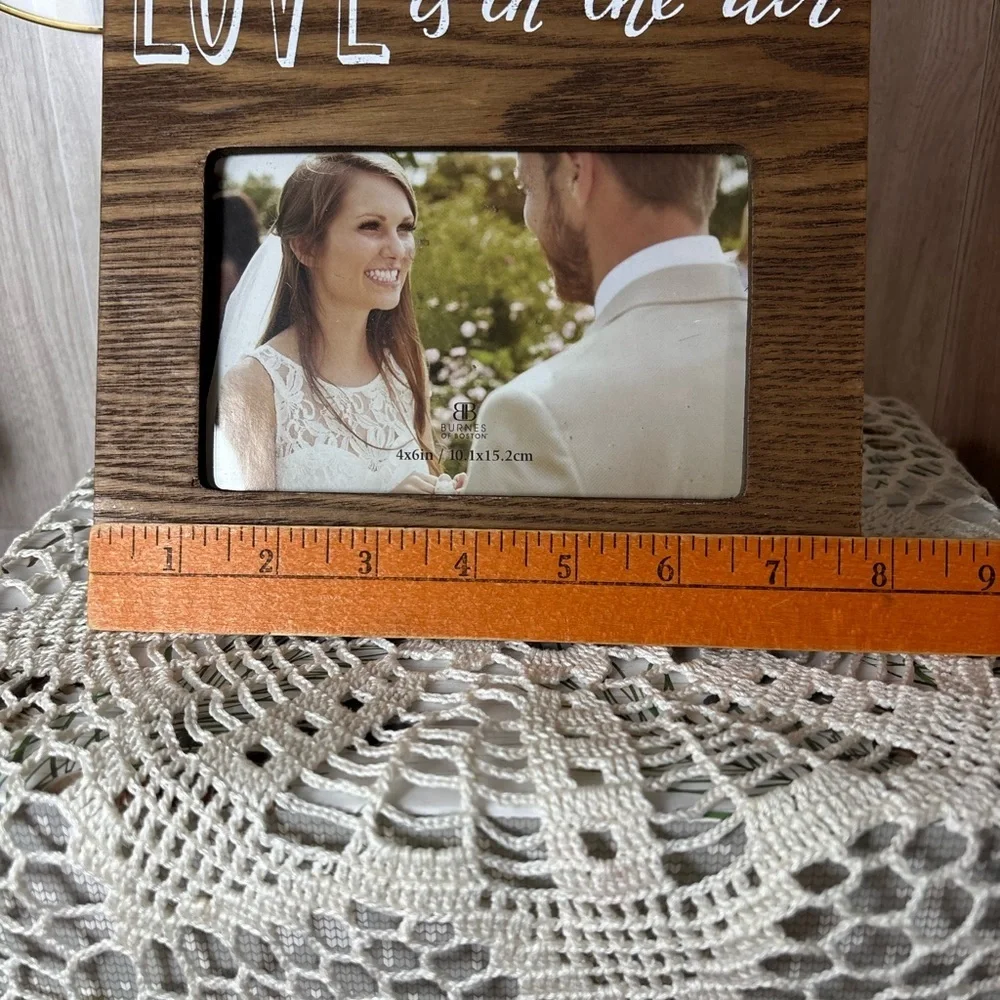 Love is in the Air Brown Wooden Picture Frame 4 x 6